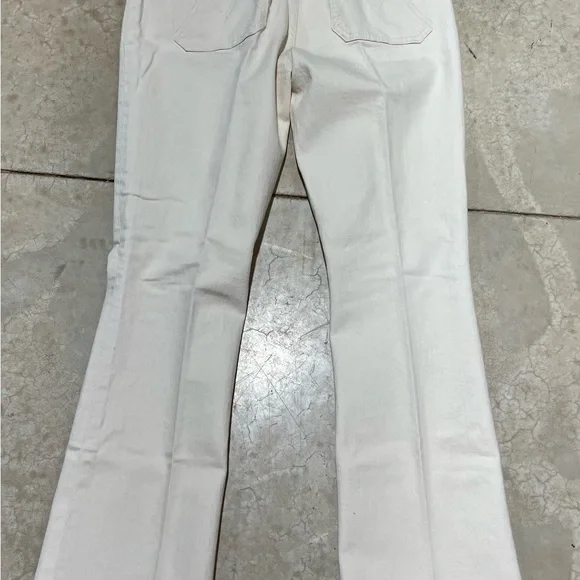 MOTHER The Patch Pocket High-Rise Flare Jeans in Cream - Picture 6 of 12